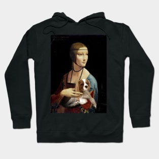 Lady with a Cavalier King Charles Spaniel Hoodie